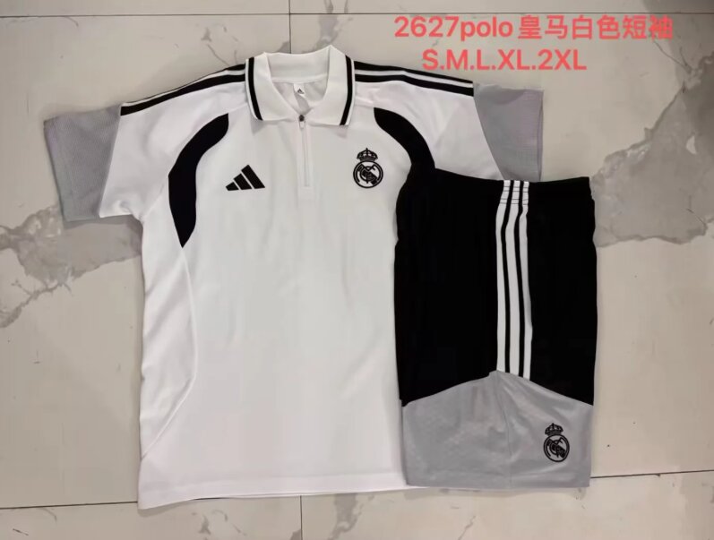 AAA Quality Real Madrid 26/27 White/Black Training Kit